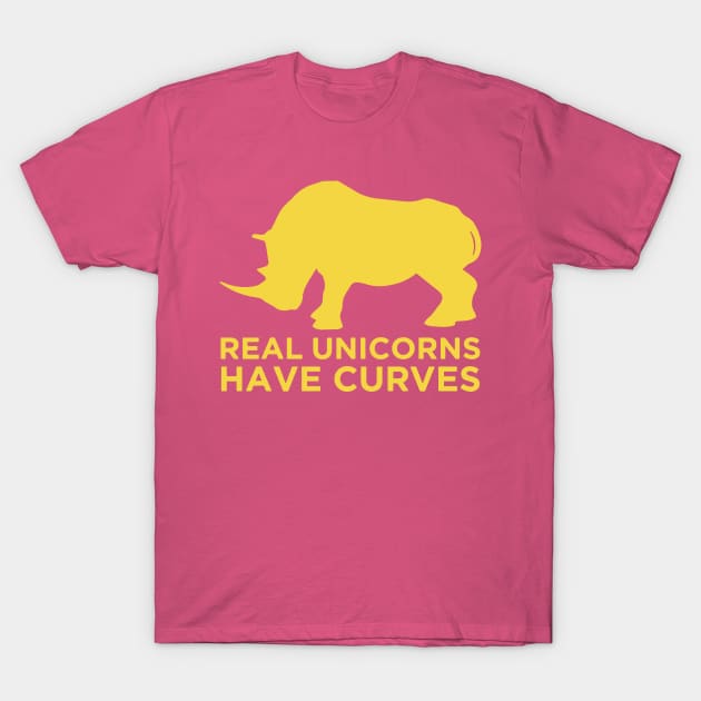 real unicorns have curves T-Shirt by hanespace